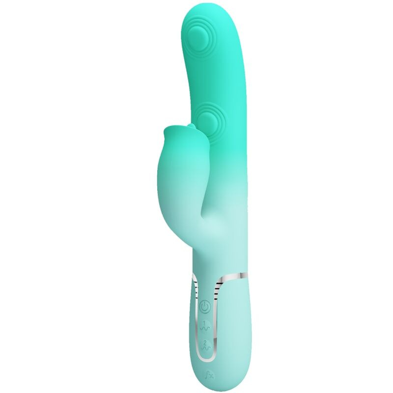 Pretty love - gigi multifunction rabbit vibrator aqua green 1