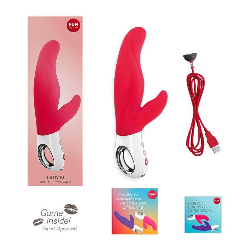 Fun Factory - Lady Bi Dual Vibrator India Red 6