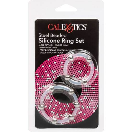 Calexotics - steel beaded silicone ring set 2