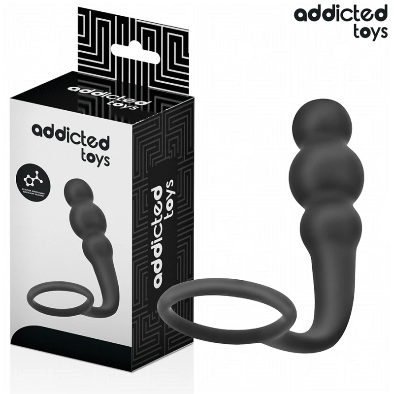 Addicted toys - anal plug with ring silicone model 1