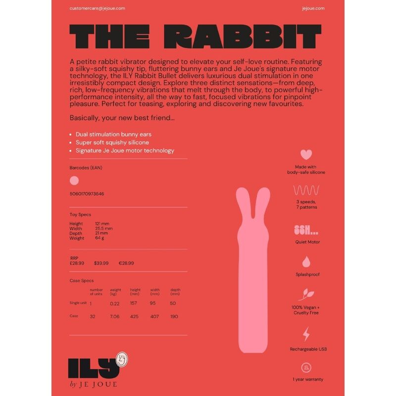 Je joue - ily rabbit bullet rechargeable intimate vibrator 10