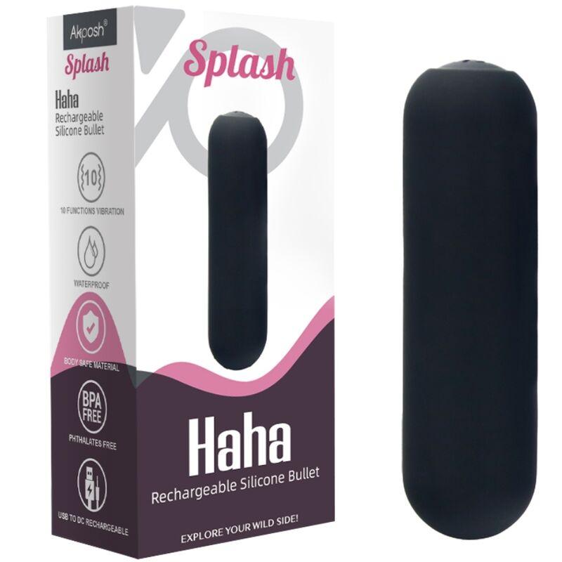 Armony - splash haha vibrator bullet silicone 10 vibrations 75 x 19 cm black 5