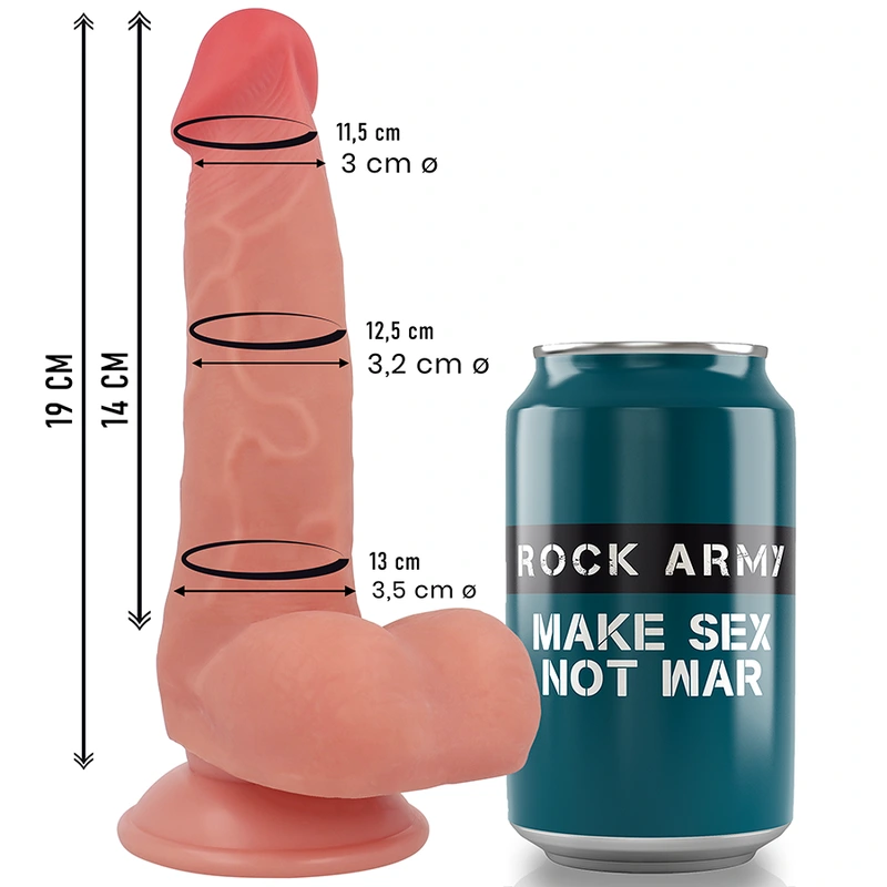 Rockarmy - liquid silicone fox 19 cm -o- 3.2 cm