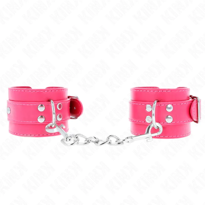 Kink - Wrist Restraints Raspberry Rose With Raspberry Rose Lining Adjustable 20-28 Cm X 5.