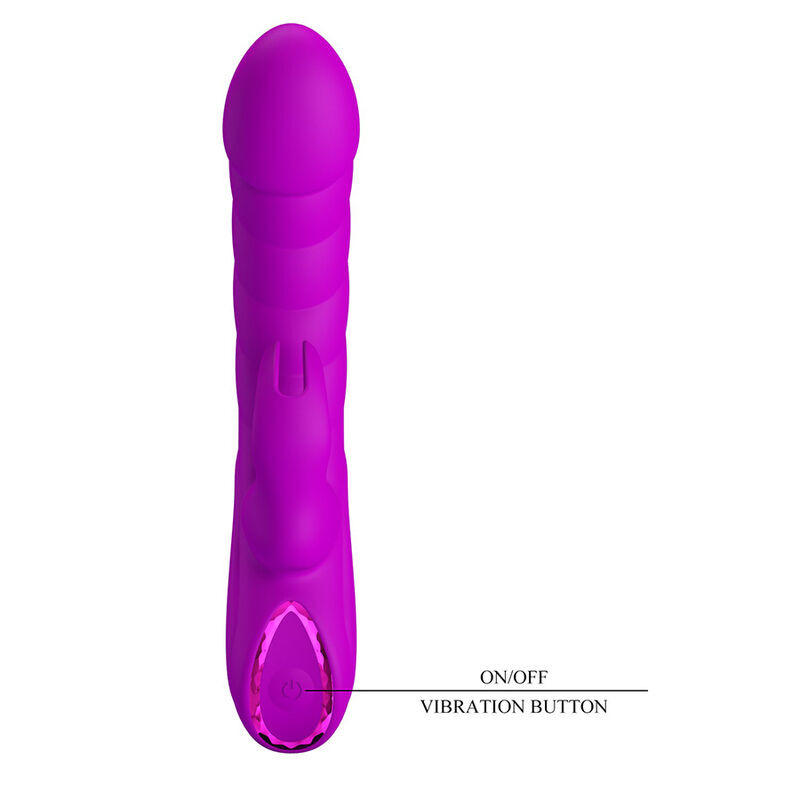 Pretty love - monica rechargeable dual stimulation g-spot and clitoral vibrator purple 3
