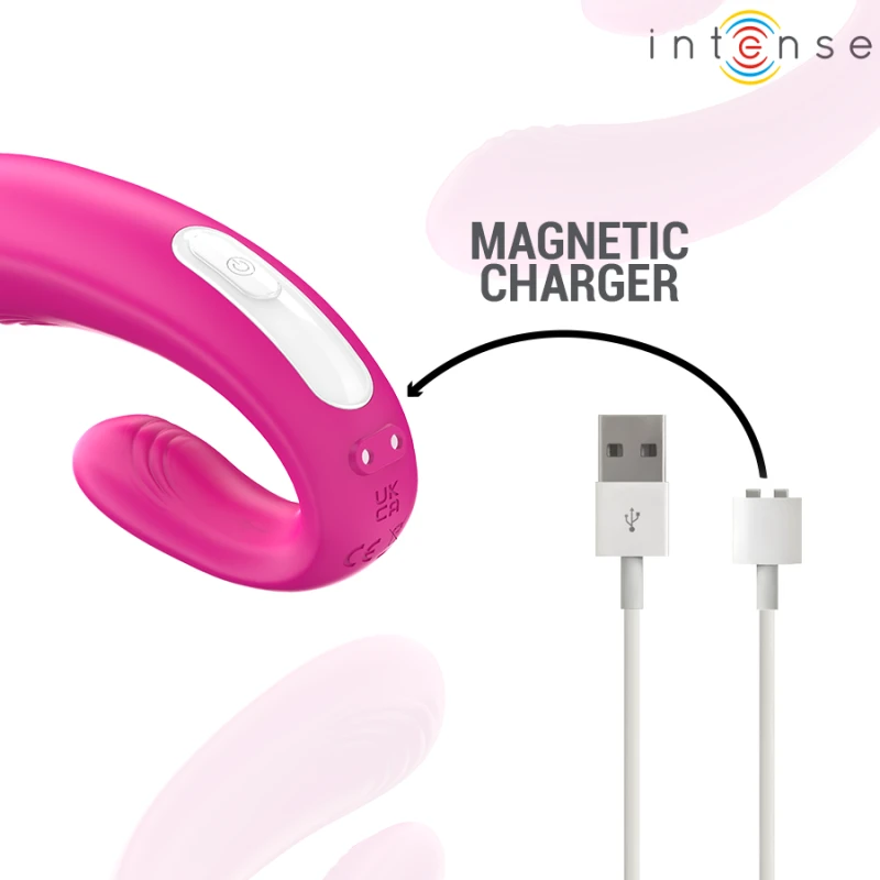 Intense - janet dual u-shaped stimulator and vibrator with remote control pink 6