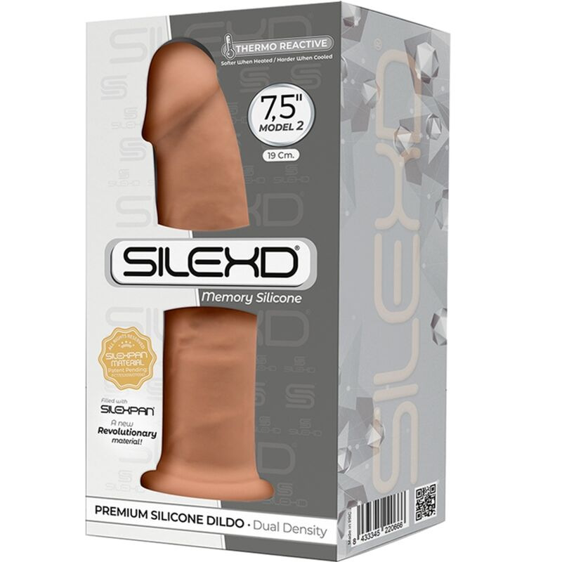 Silexd - model 2 realistic penis premium silexpan silicone caramel 19 cm 2