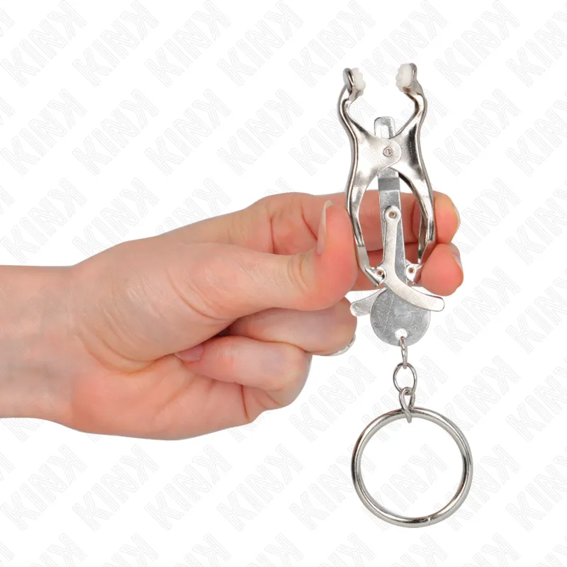 Kink - O-Ring Japanese Clover Nipple Clamps Silver