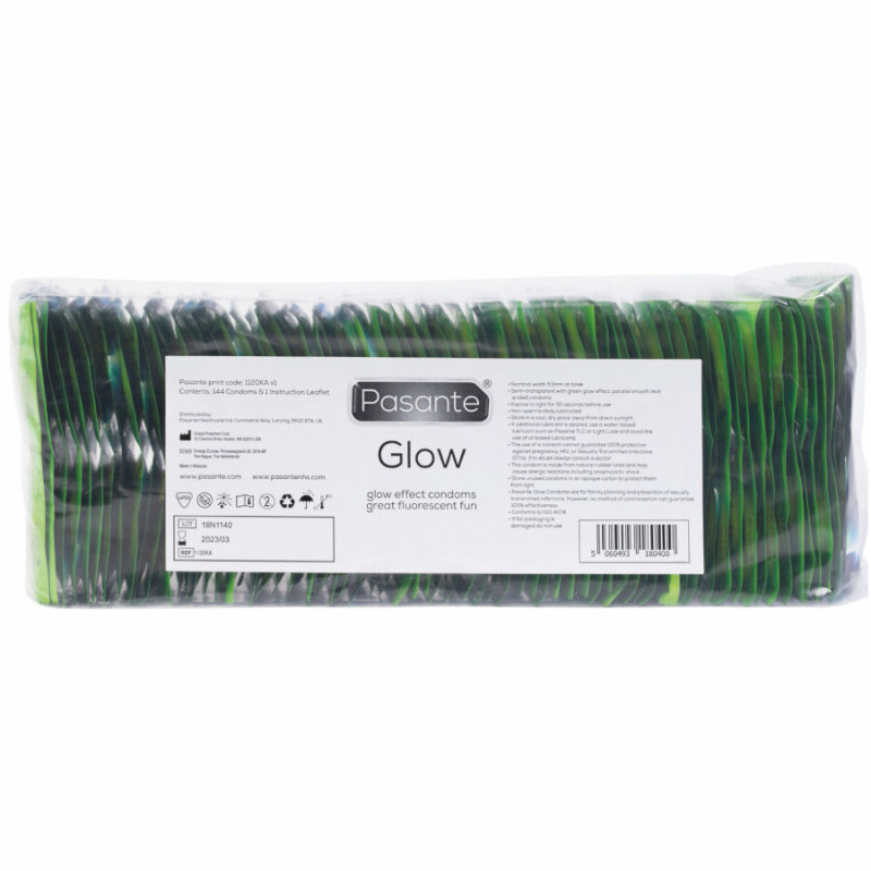 Pasante - glow condoms bag 144 units