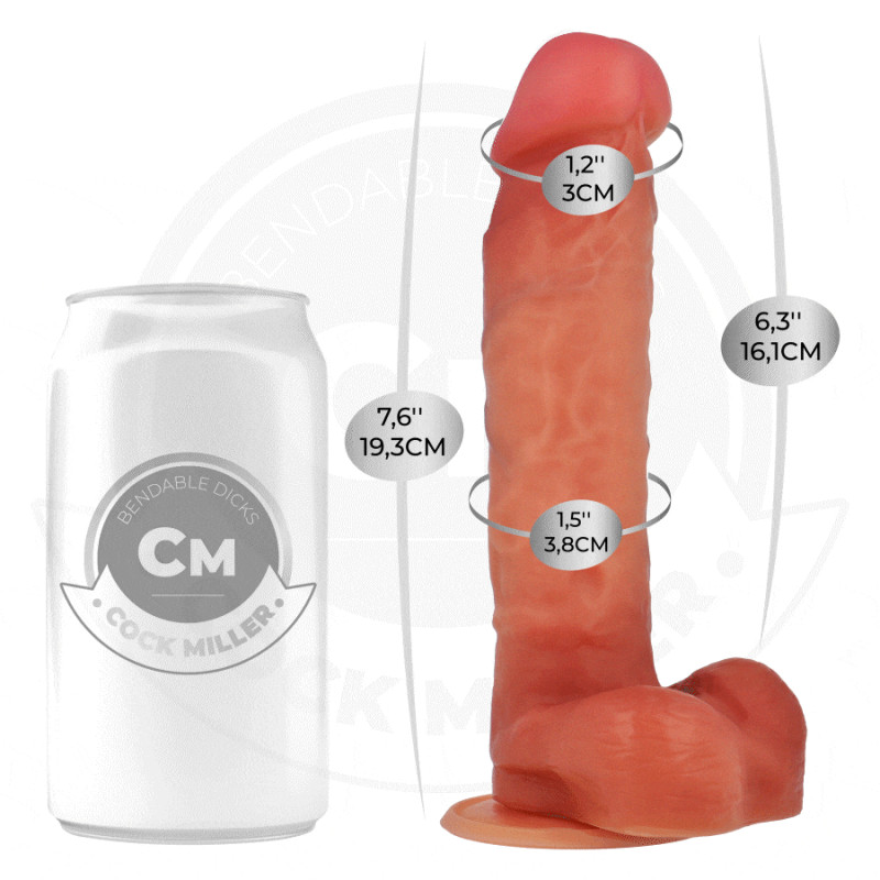 Cock miller - hyperrealistic articulable dildo 19.3 cm 1
