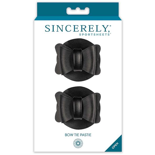 Sportsheets - Sincerely Bow Tie Pasties Black