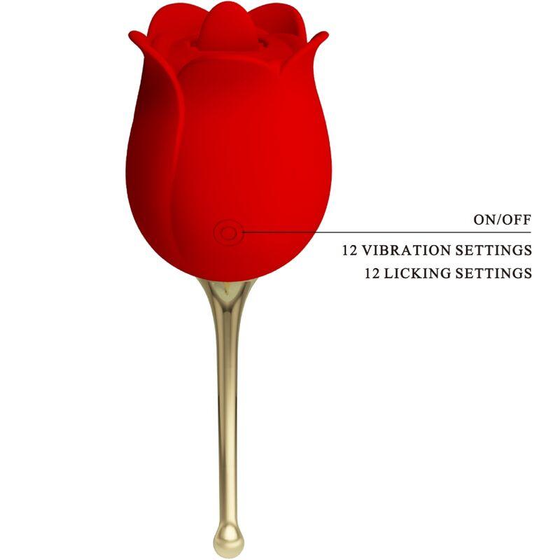 Pretty love - rose lover rose clitoris stimulator 12 vibrations red 2