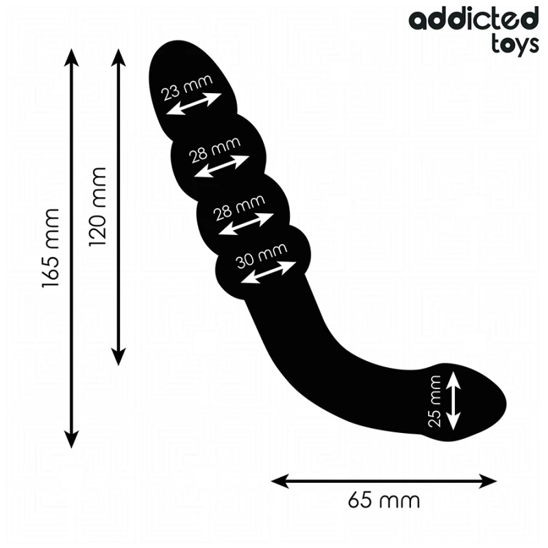 Addicted toys - double anal massager silicone 16.5 cm 3
