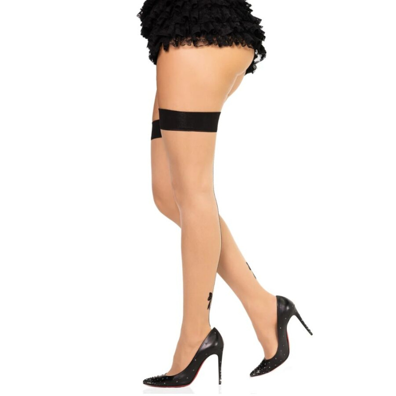 Leg avenue - 1963 spandex backseam stockings black - one size 2