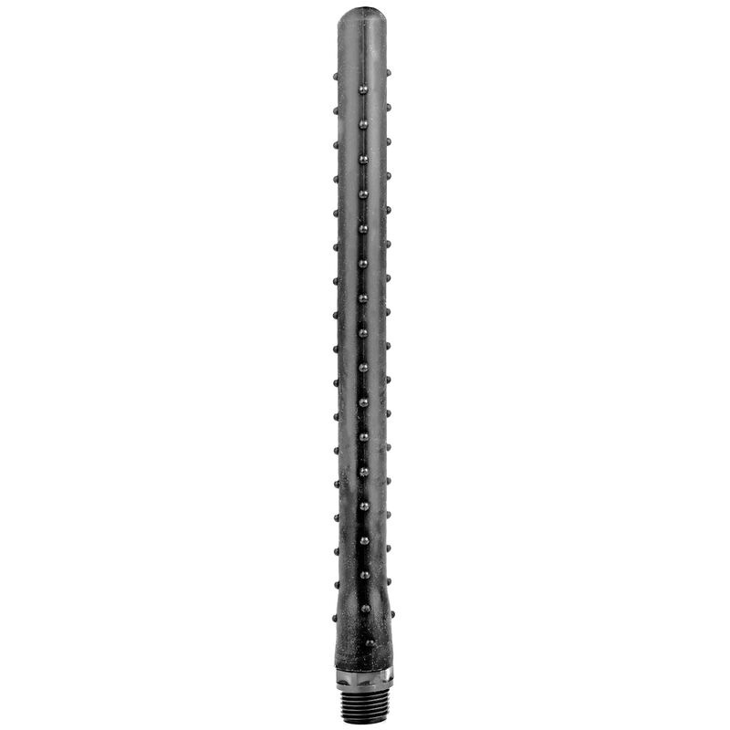 All black - ridged shower anal silicone 27 cm