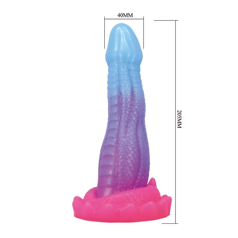Power monsters - void python fantasy dildo with suction cup 20.5 cm Ø 5.2 cm blue, purple & pink 6