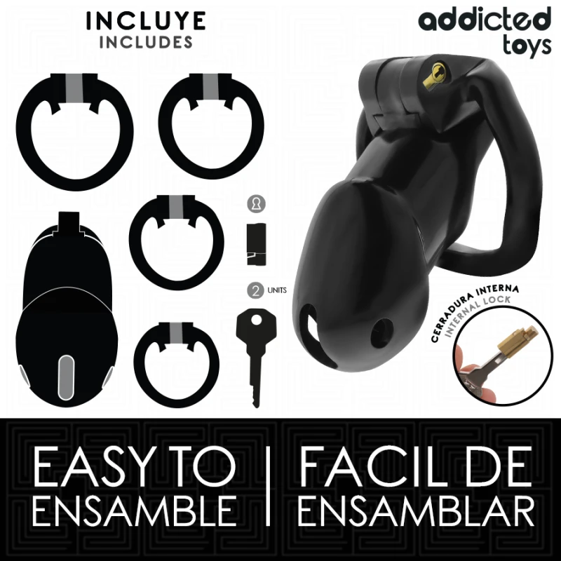 Addicted toys locked - mindnight cell penis cage size l 3
