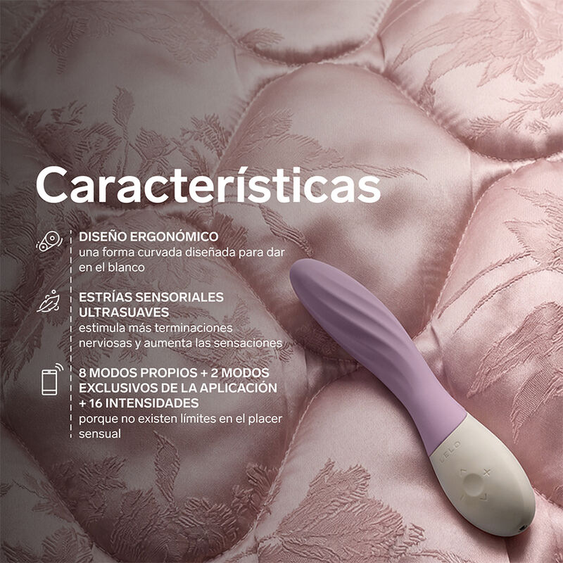 Lelo - mona twist rechargeable app-controlled g-spot vibrator lavender 8