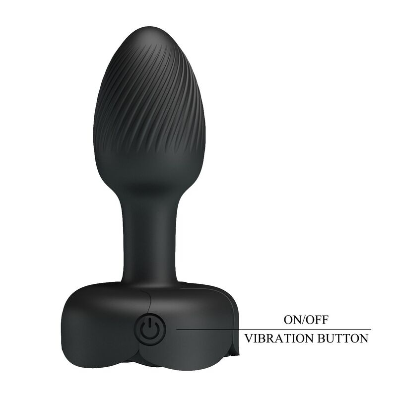 Pretty love - rechargeable vibrating anal plug 10 modes black 2