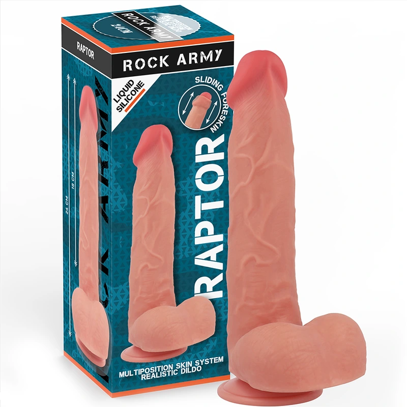 Rockarmy - liquid silicone raptor 24 cm -o- 4.4 cm