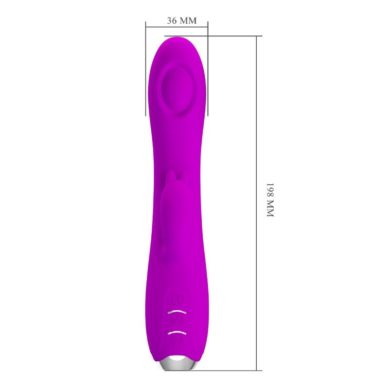 Pretty love - regina rechargeable vibrator-suction gel purple 8