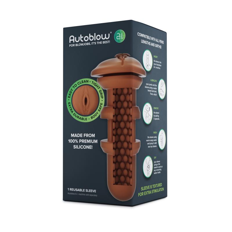 Autoblow - A.I. Silicone Vaginal Sleeve Brown