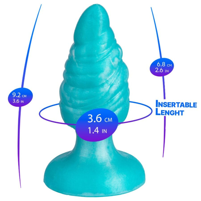 Silexd - melty anal plug fantasy liquid silicone thermoreactive celestial blue 9.2 cm 1