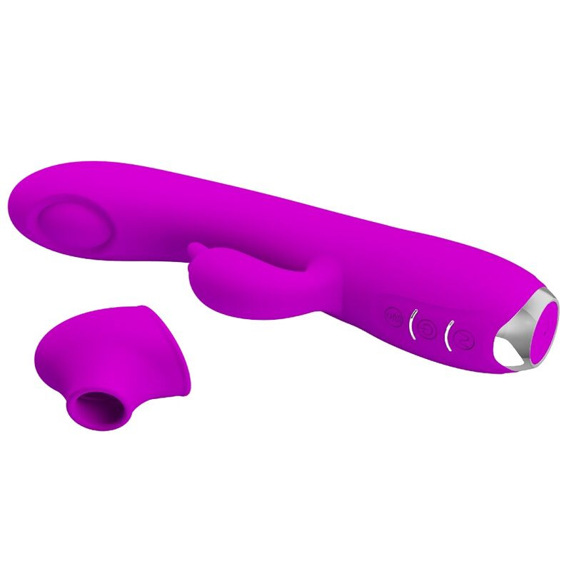 Pretty love - regina rechargeable vibrator-suction gel purple 6