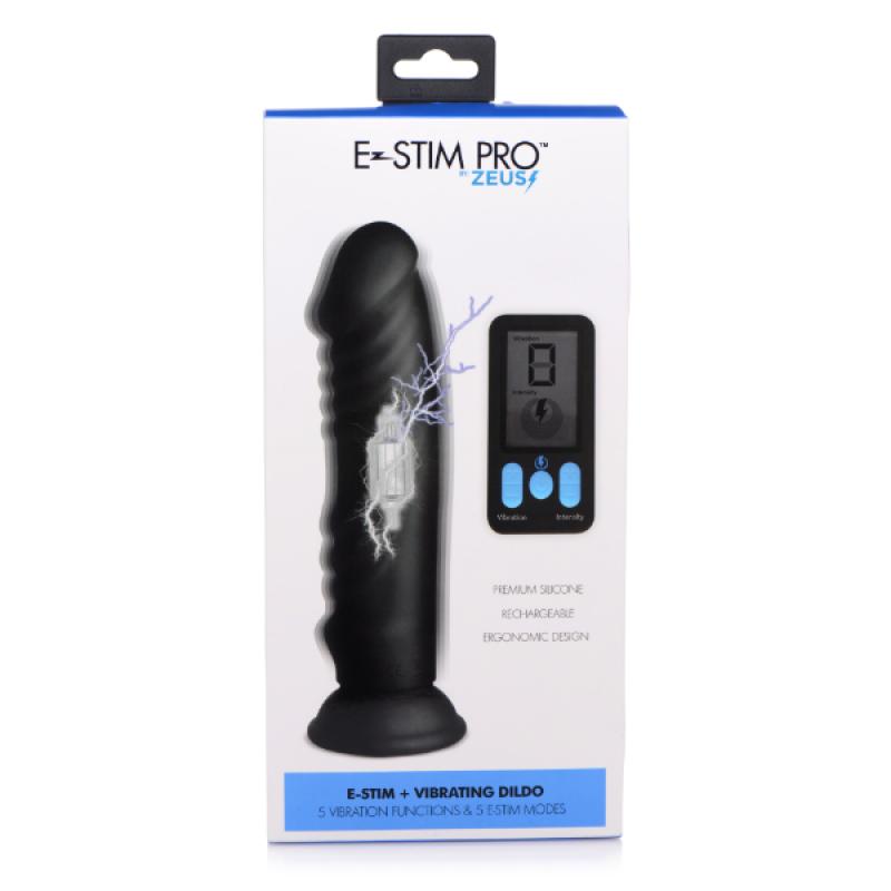 Zeus E-Stim Pro Vibrating Dildo 20cm - Vibrátor