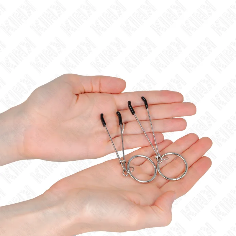 Kink - Thin Nipple Clamps With O-Ring 7 Cm