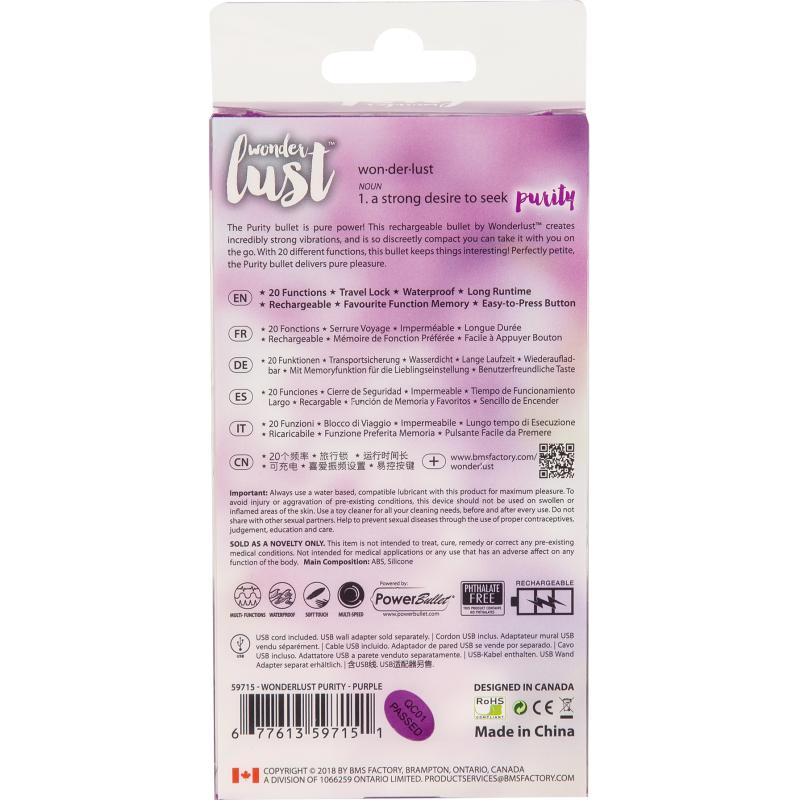 Wonderlust - Purity Rechargeable Bullet Purple 2