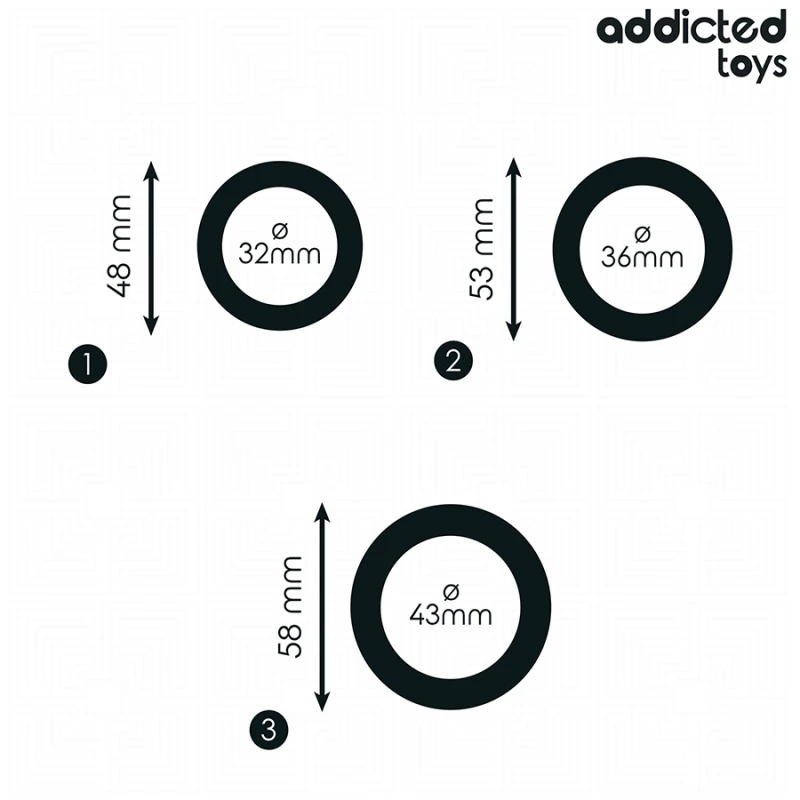 Addicted toys - set of silicone rings model 1 3