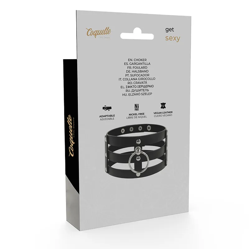 Coquette Hand Crafted Choker Vegan Leather  - Fetish 6