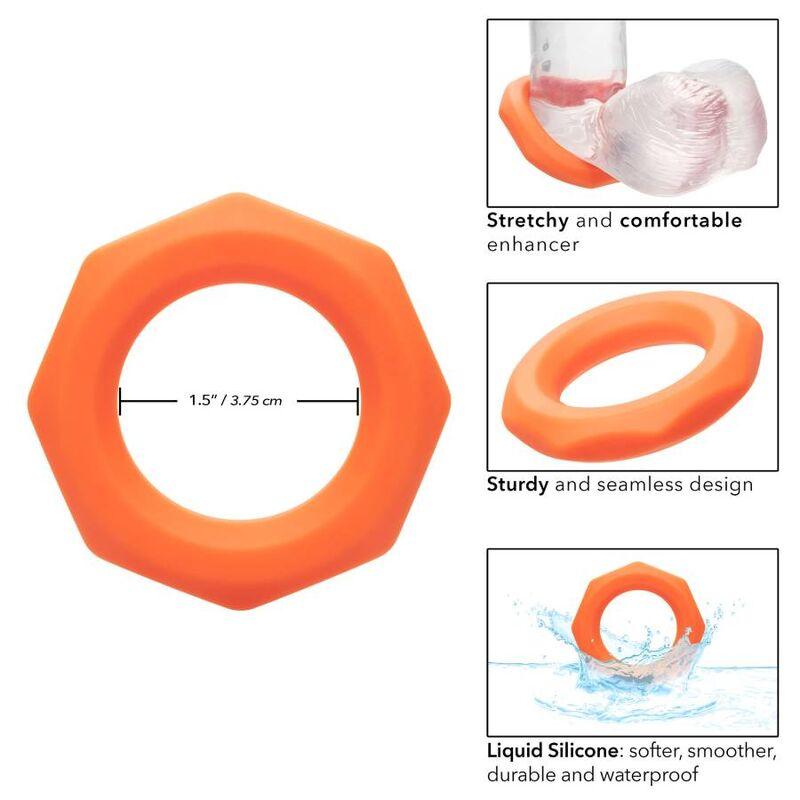 California Exotics Alpha Sexagon Ring Orange 3