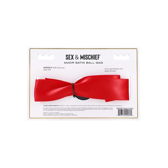 Sportsheets - Sex & Mischief Amor Satin Ball Gag 9