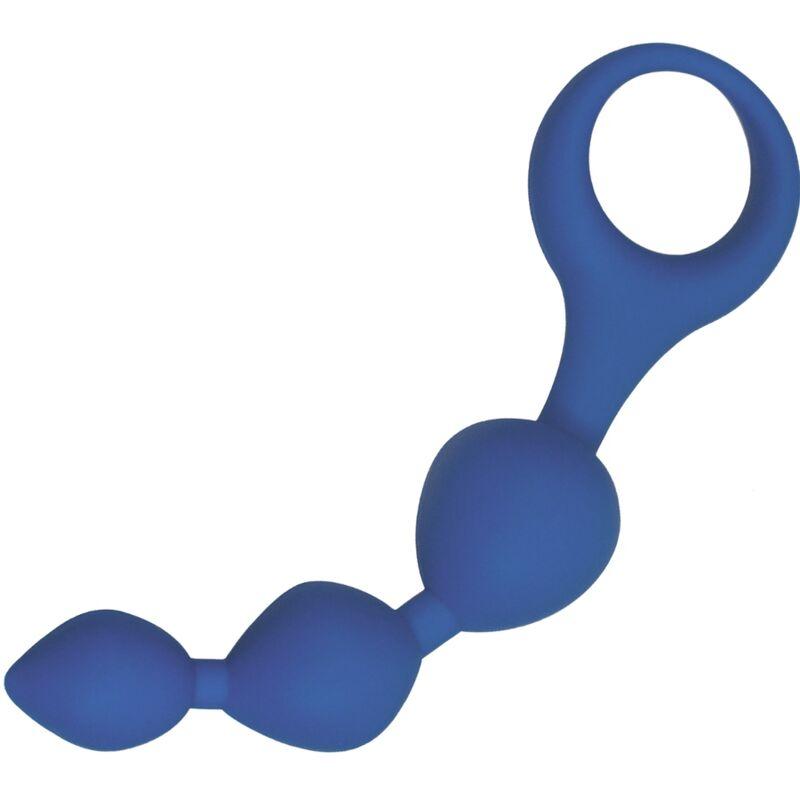 Alive - triball blue silicone anal balls 15 cm