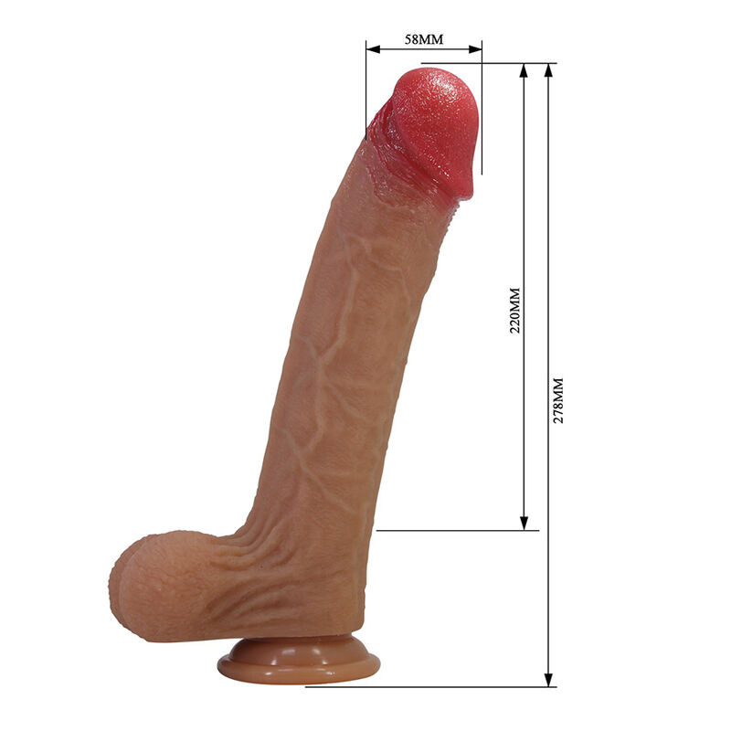 Pretty love - orsen realistic silicone dildo with suction cup 27.7 cm Ø 5 cm 6
