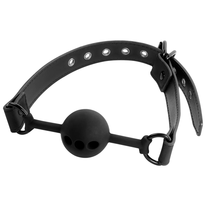 Fetish submissive bondage - breathable silicone ball gag 6