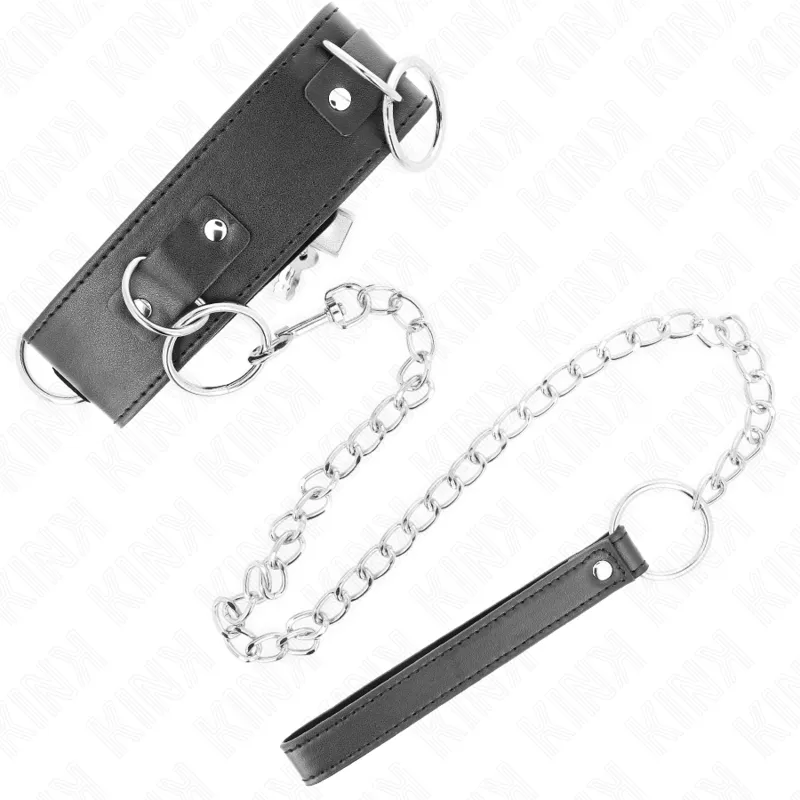 Kink - Necklace With Leash 65 Cm 3 Ring Model 2 Adjustable 36-43 Cm X 5 Cm 3
