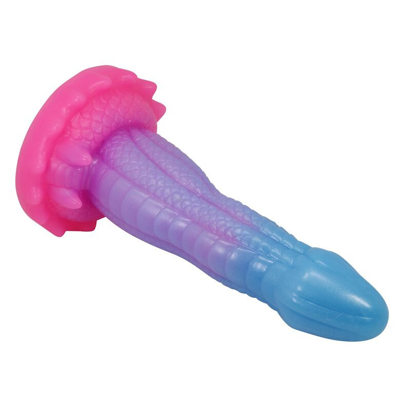 Power monsters - void python fantasy dildo with suction cup 20.5 cm Ø 5.2 cm blue, purple & pink 5