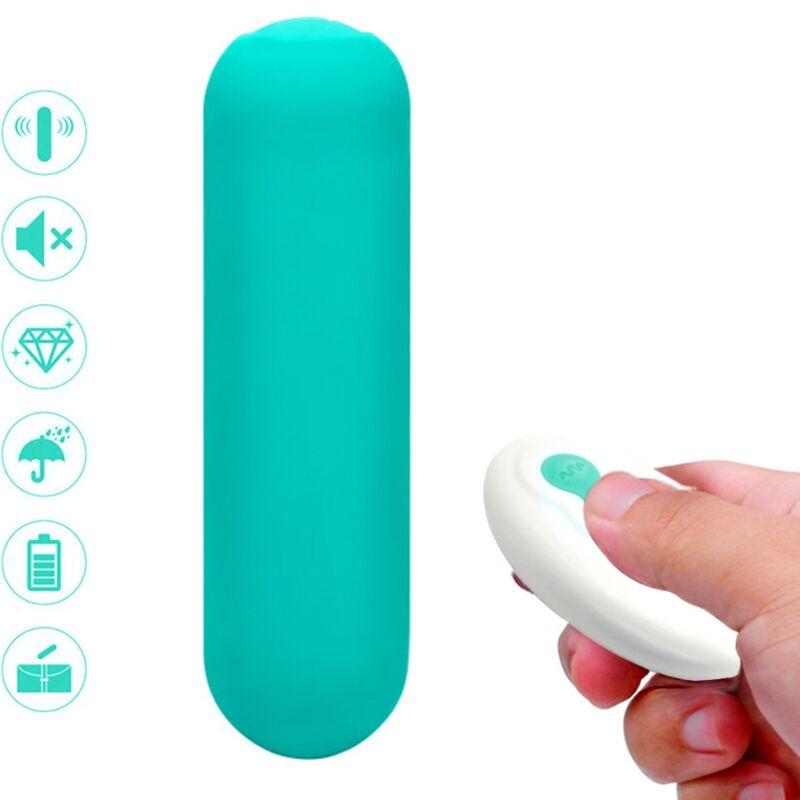 Armony - splash joie vibrator bullet silicone remote control 10 vibrations 75 x 19 cm green