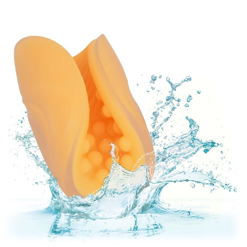 Calexotics - beaded grip masturbator orange 8