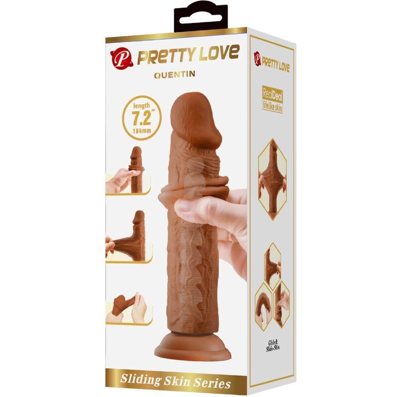 Pretty love - quentin realistic dildo 18 cm brown 5