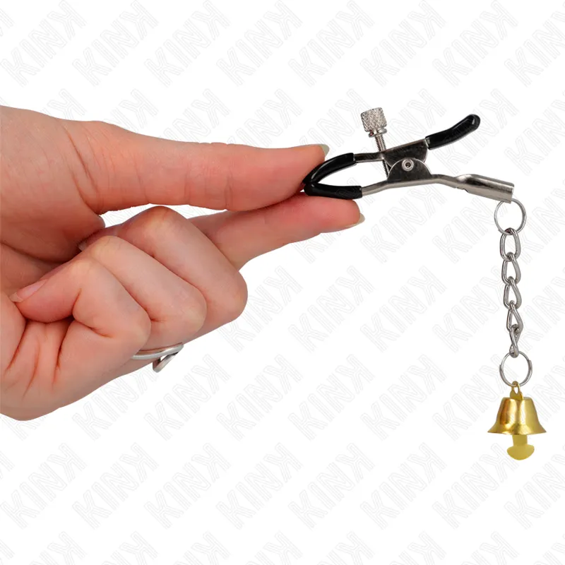 Kink - Gold Bell Pendant Nipple Clamps 6 Cm 3