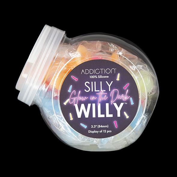 Addiction - Silly Willy Silicone Dildo Glow In The Dark