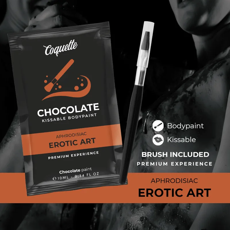 Coquette Chocolate Kissable Bodypaint 10 Ml - Jedlá Farba Na Telo