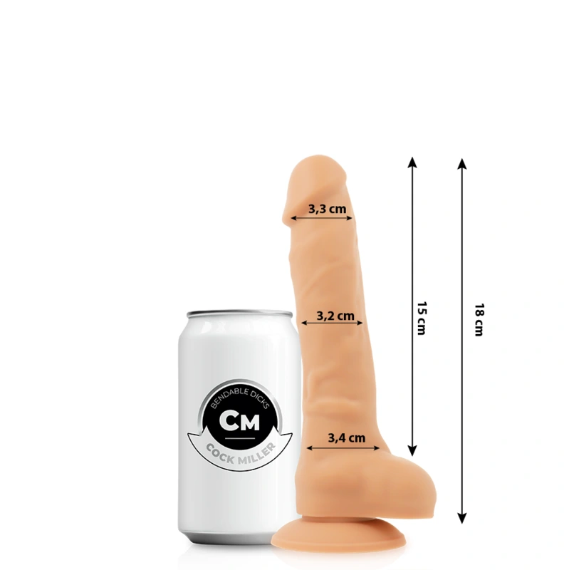 Cock miller - dildo realistic silicone density articulable flesh 18 cm 1