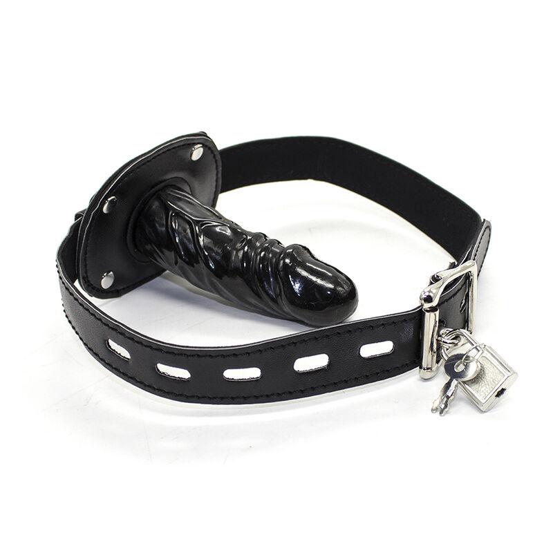 Ohmama fetish - tpe penis gag with padlock l 1