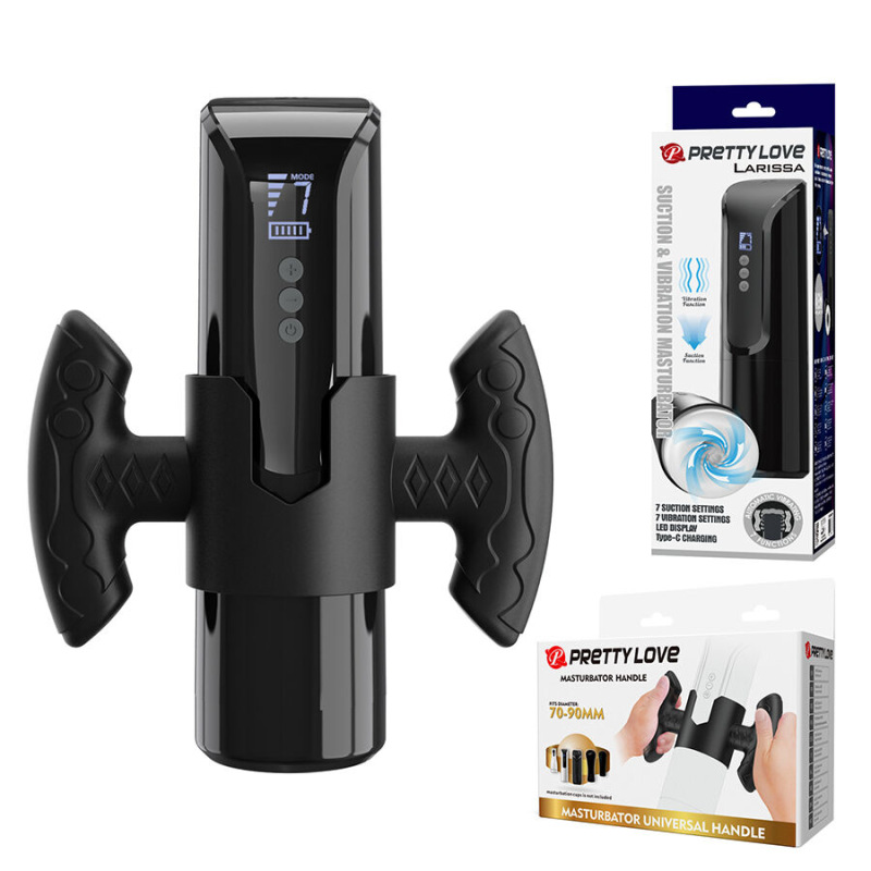 Pretty love - larissa suction masturbator with vibration + support 10