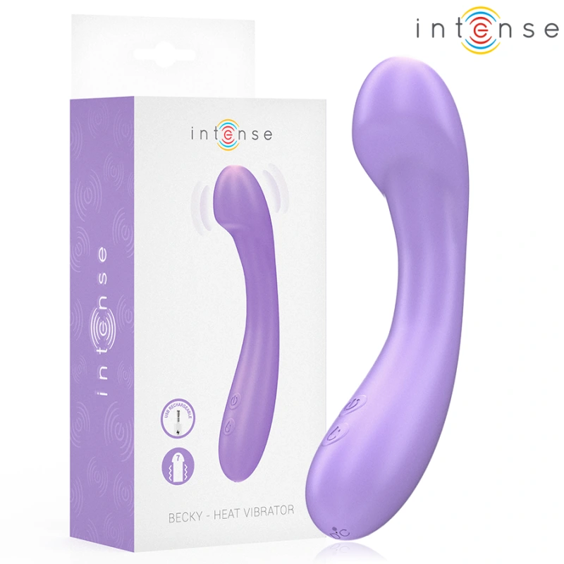 Intense - becky vibrator 19 cm heatable 7 vibrations purple